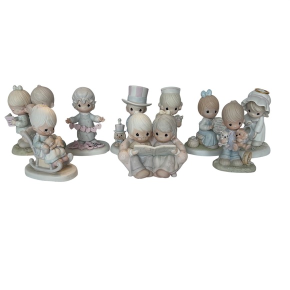 Precious Moments Other - Precious Moments Figurines Lot 9 total Grandparents Reading Bible Angel Waterin